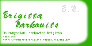 brigitta markovits business card